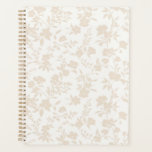 Botanical Garden Soft Linen - Neutral Planner<br><div class="desc">A graceful botanical garden pattern featuring delicate blossoms and leafy stems arranged in a flowing,  natural composition. 
Perfect for occasions that celebrate nature and elegance,  such as spring gatherings,  garden parties,  bridal showers,  weddings,  birthdays,  and thoughtful seasonal correspondence.</div>