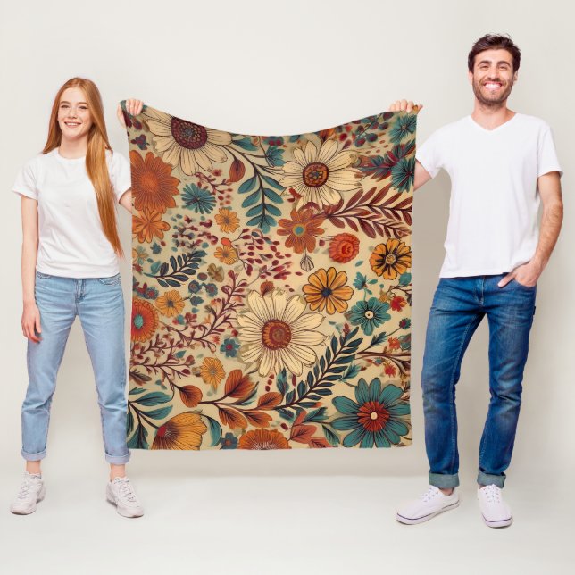 Botanical Garden Tapestry Fleece Blanket (In Situ)