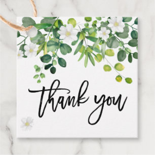 Botanical Garden Thank You Message Spring Wedding Favour Tags