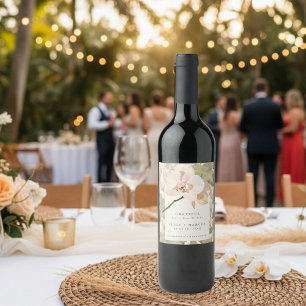 Botanical Garden Thank You Wedding  Wine Label