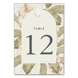 Botanical Garden Wedding  Table Number