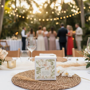 Botanical Garden Wedding Thank You Favour Square Sticker