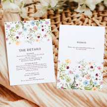 Botanical Garden Wildflower Wedding Details