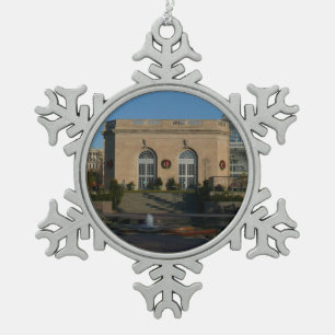 Botanical Gardens at Christmas in Washington DC Snowflake Pewter Christmas Ornament