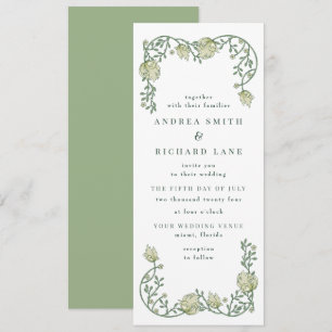 Botanical Gardens Floral Wedding Invitation