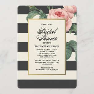 Botanical Glamour   Bridal Shower Invitation