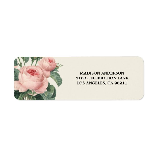 Botanical Glamour | Étiquette d'adresse de retour (Devant)