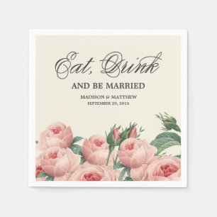 Botanical Glamour Personalized Paper Napkins