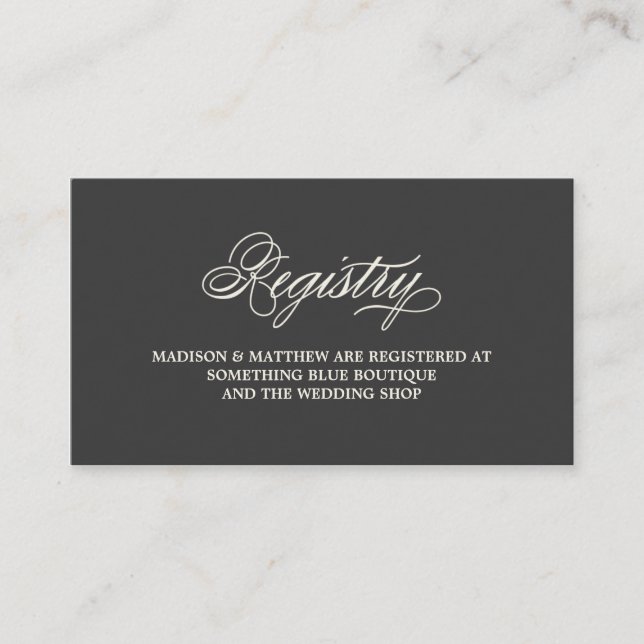 Botanical Glamour | Registry Card (Front)