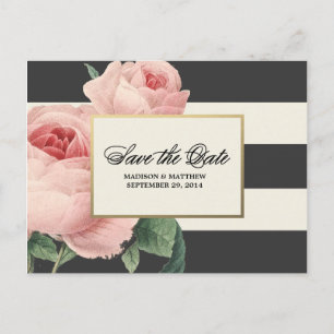 Botanical Glamour   Save the Date Postcard