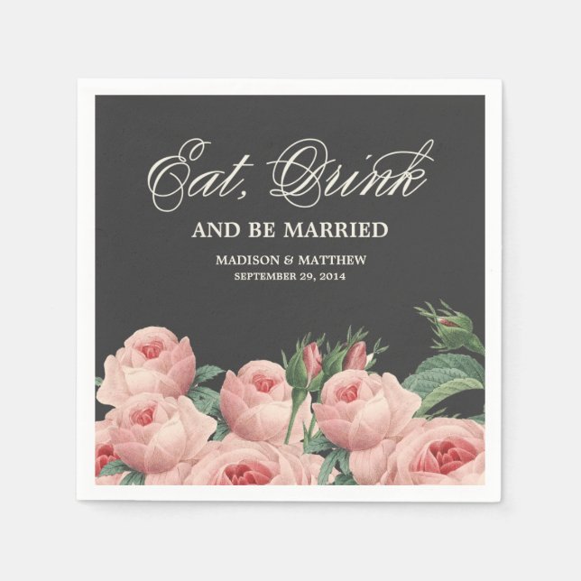 Botanical Glamour | Serviettes en papier personnal (Devant)