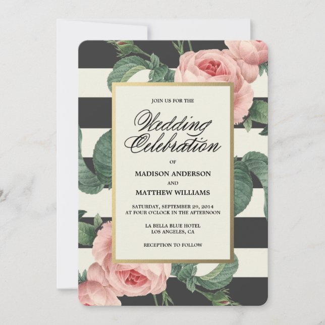 Botanical Glamour | Wedding Invitation (Front)