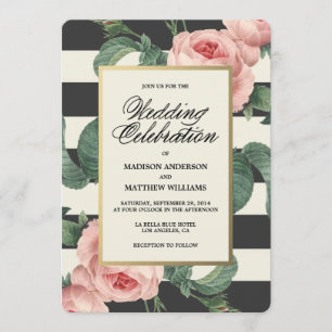 Botanical Glamour Wedding Invitation