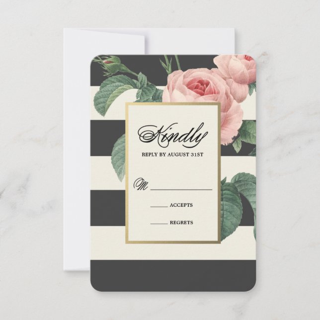 Botanical Glamour | Wedding Response Card (Front)