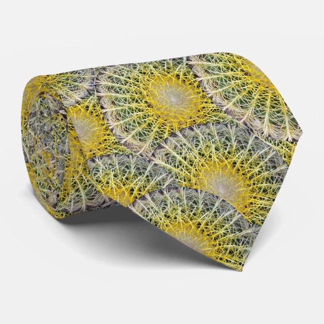 Botanical Globe Cactus Plant Photo Tie (Rolled)