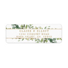 Botanical Gold Greenery Adresse de retour