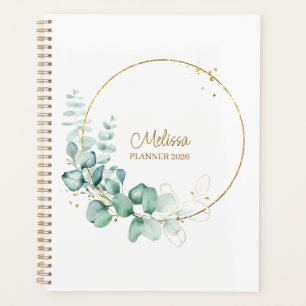Botanical Gold Greenery Eucalyptus  Planner