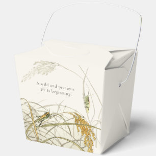 Botanical Grasshopper Gender Neutral Baby Shower Favor Box