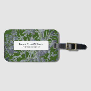 Botanical Green Chinoiserie Custom Luggage Tag
