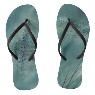 Botanical Green Ferns Flip Flops