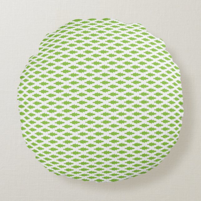 Botanical Green File Folder Set Round Pillow (Front)