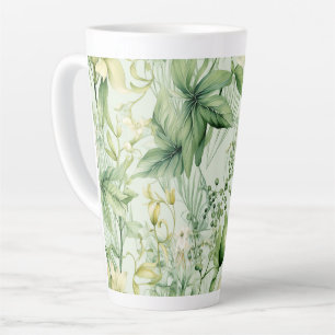 Botanical Green Foliage - New Home Gif Latte Mug