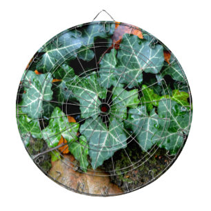 Botanical green Ivy and field stone Dartboard