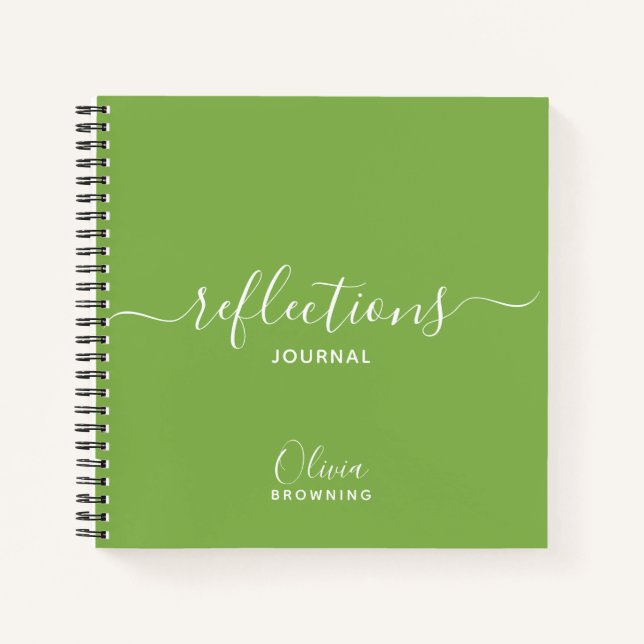 Botanical Green Personalized Reflections Journal (Front)
