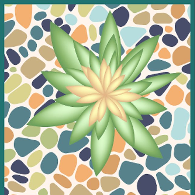 Botanical Green Plant Fitness Mat (A unique Fitness accessory that makes every stretch, pose, and meditation session more grounding.)