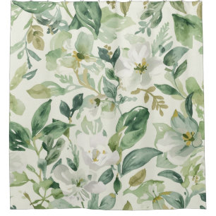 Botanical Green Watercolor Floral Leaves Nature 