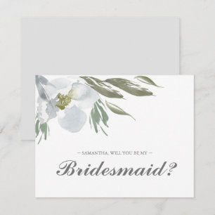 Botanical Greenery BRIDESMAID PROPOSAL card