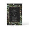 Botanical Greenery Christmas Holiday Black Wedding
