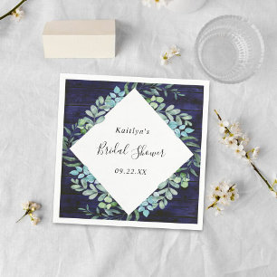 Botanical Greenery Eucalyptus Bridal Shower Napkin