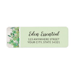 Botanical Greenery Eucalyptus Wood Return Address