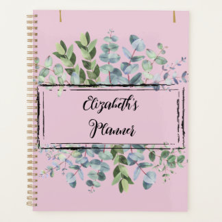 Botanical Greenery geometric golden watercolor Planner