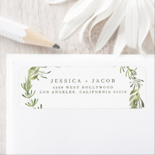 Botanical Greenery Mariage Adresse de retour