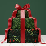Botanical Greenery Red And Green Christmas Wrapping Paper Sheet<br><div class="desc">Botanical Greenery Red And Green Christmas Wrapping Paper Sheets</div>
