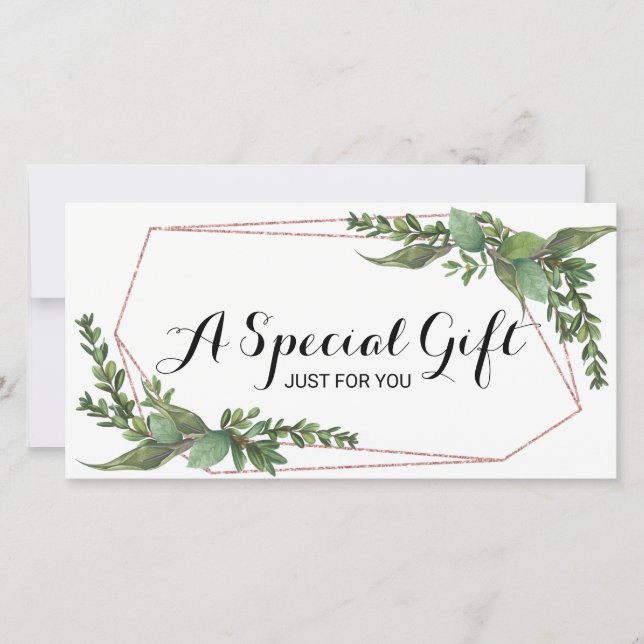 Botanical Greenery Salon & Spa Gift Certificates (Front)