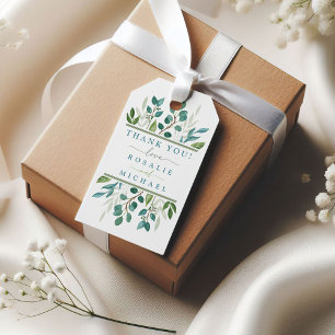 Botanical Greenery Wedding Gift Tags