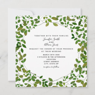 Botanical Greenery Wedding Invitation