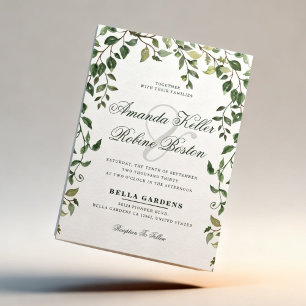 Botanical Greenery Wedding Invitation