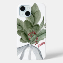 Botanical Greenery With Berries Personalized