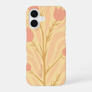Botanical Hand drawing Floral Personalized Name iPhone 16 Case