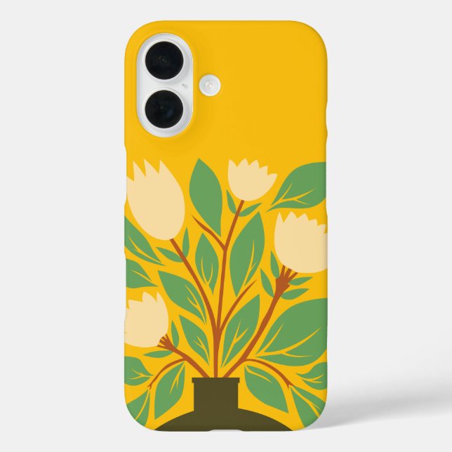 Botanical Hand drawing Floral Pot Case-Mate iPhone Case (Back)