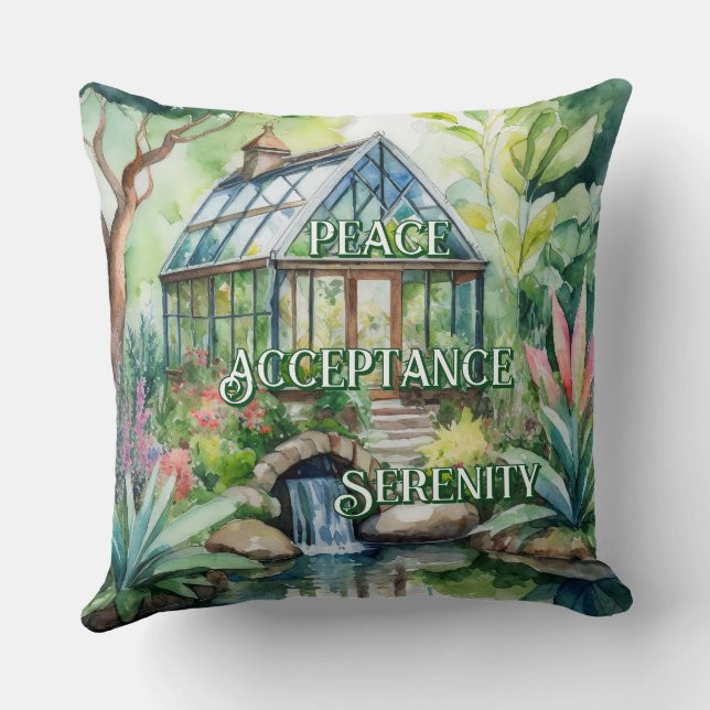 Botanical Harmony Throw Pillow  (Back)