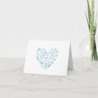 Botanical Heart | Blank Card (White)