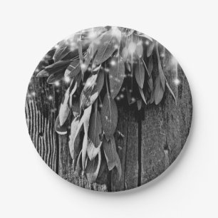 Botanical herbs paper plate