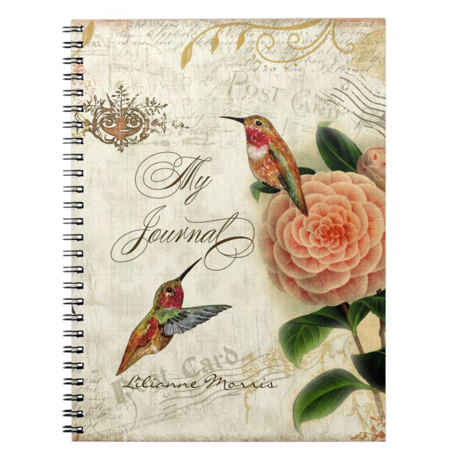 Botanical Hummingbirds Personalized Journal (Front)