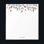 Botanical Illustrated Modern Personalized Name Notepad<br><div class="desc">This notepad featuring a crisp and fresh botanical design in orange,  green,  blue and pink is perfect for back-to-school or for business and personal stationery. Part of the Garden Party collection from Parcel Studios.</div>