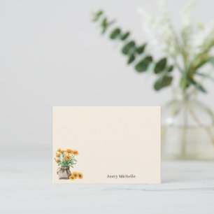 Botanical Illustration Personal Stationary Card